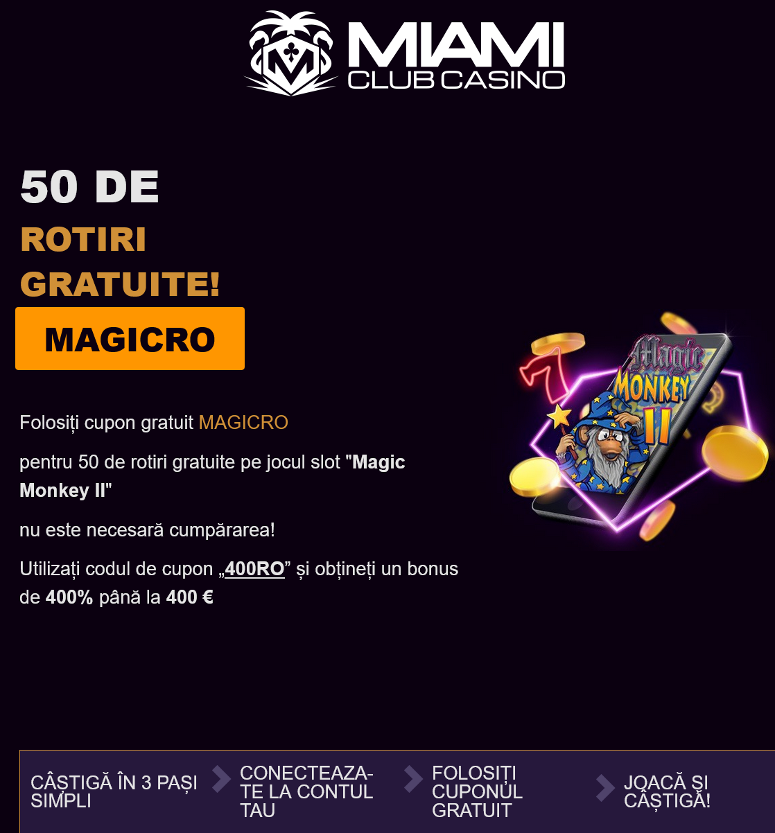 Miami Club RO 50 Free Spins
                                        (Romania)