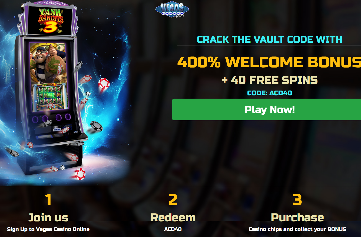 400%
                                        WELCOME BONUS | + 40 FREE SPINS