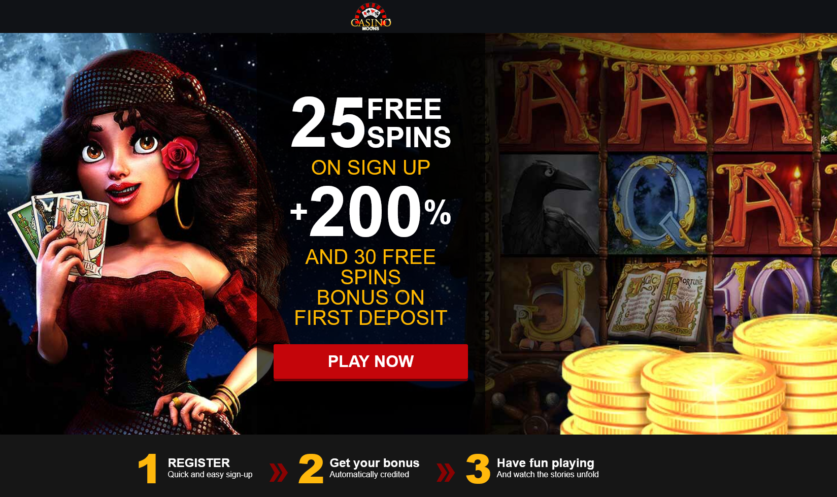 25 FREE SPINS ON SIGN UP