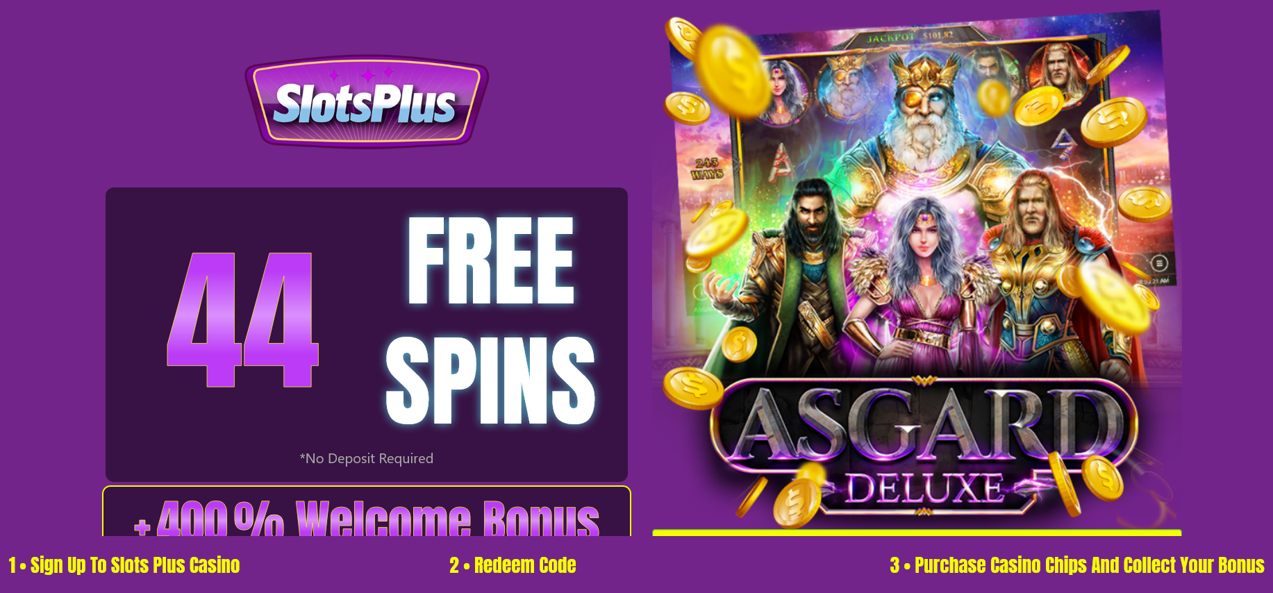 400% WELCOME BONUS + 44 FREE SPINS